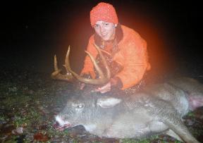 Appalachian Forest Consultant picture of 15 year old hunter who harvested 3.5 year old buck from a healthy forest in 2007. AFC provides forest management and wildlife management services.