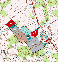 This property map contains small management units within the property. Appalachian Forest Consultants recently completed a forest management plan for this 150 acre PA forest.